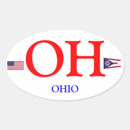Ohio* Euro-stijl ovale Sticker
