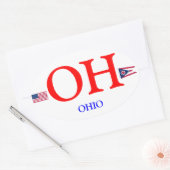 Ohio* Euro-stijl ovale Sticker (Envelop)