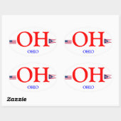 Ohio* Euro-stijl ovale Sticker (Vel)