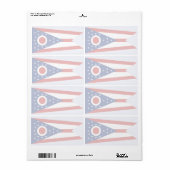 Ohio Faint Flag Verzendlabel (Full Sheet)