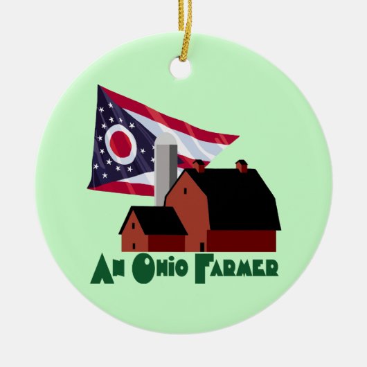 Ohio Farmer Keramisch Ornament (Voorkant)