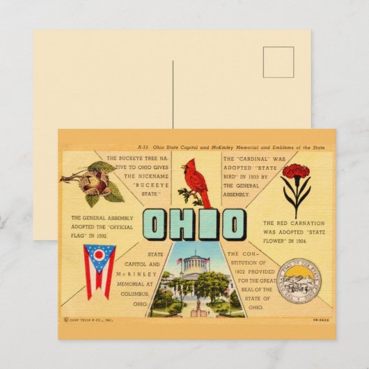  Ohio Feiten Briefkaart (Voorkant / Achterkant)