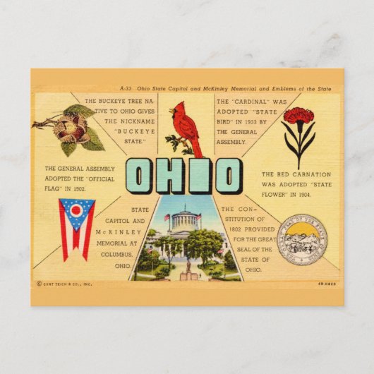  Ohio Feiten Briefkaart (Voorkant)