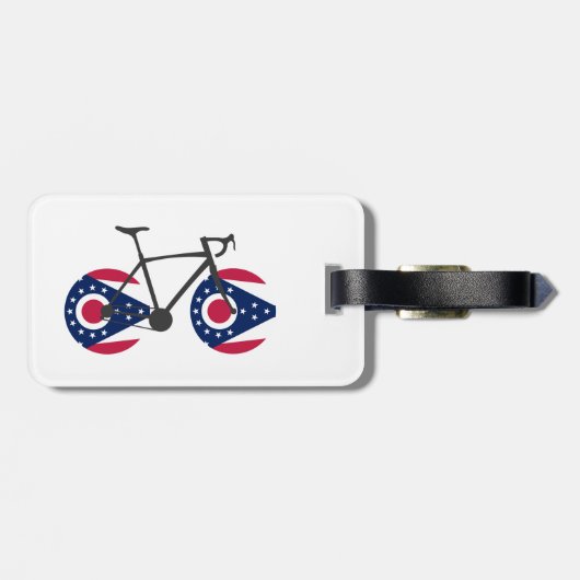 Ohio Flag Cycling Bagagelabel (Achterkant horizontaal)