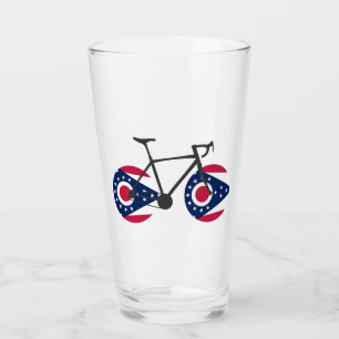 Ohio Flag Cycling Glas