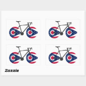 Ohio Flag Cycling Rechthoekige Sticker (Vel)