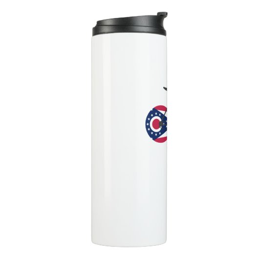 Ohio Flag Cycling Thermosbeker (Gedraaid links)
