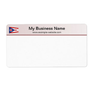 Ohio Flag Header Verzendlabel