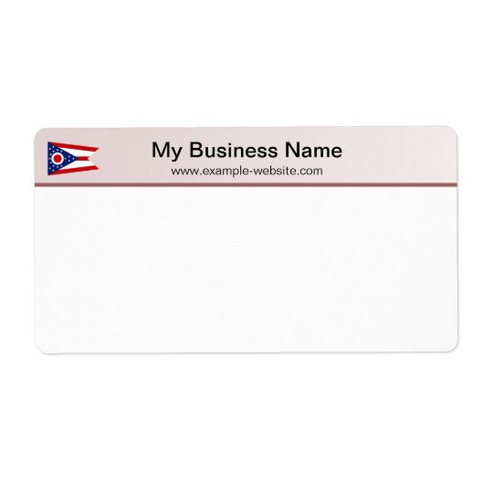 Ohio Flag Header Verzendlabel (Voorkant)