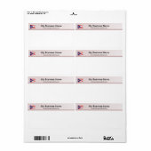 Ohio Flag Header Verzendlabel (Full Sheet)