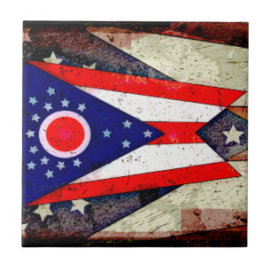 OHIO FLAG TEGELTJE