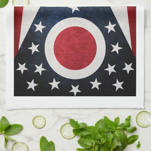 Ohio Flag Theedoek (Gevouwen)