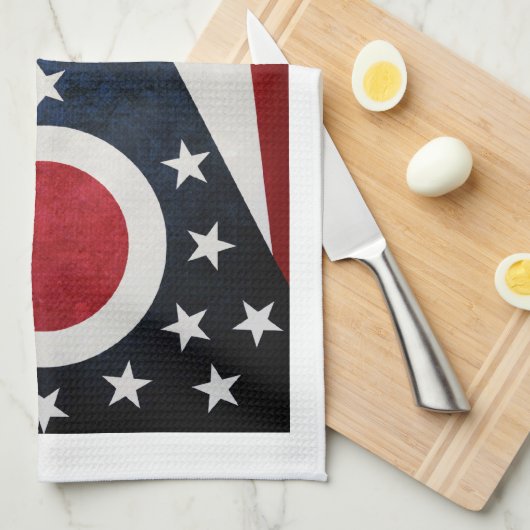Ohio Flag Theedoek (Quarter Fold)