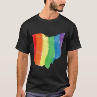 Ohio Gay Pride Heart Waterverf T-shirt