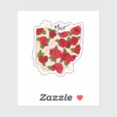 Ohio geïllustreerde staat Sticker (Vel)