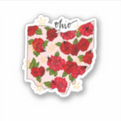 Ohio geïllustreerde staat Sticker (Voorkant)