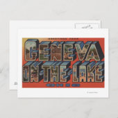Ohio - Genève op het meer - Grote letterscènes Briefkaart (Voorkant / Achterkant)