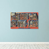 Ohio - Genève op het meer - Grote letterscènes Canvas Afdruk (Insitu (Houten vloer))