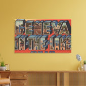 Ohio - Genève op het meer - Grote letterscènes Canvas Afdruk (Insitu (Woonkamer))