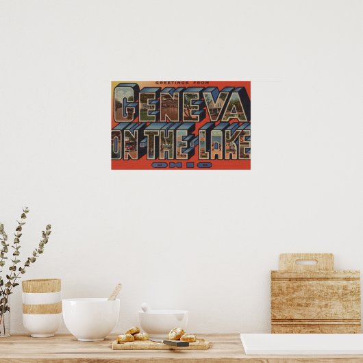 Ohio - Genève op het meer - Grote letterscènes Poster (Keuken)
