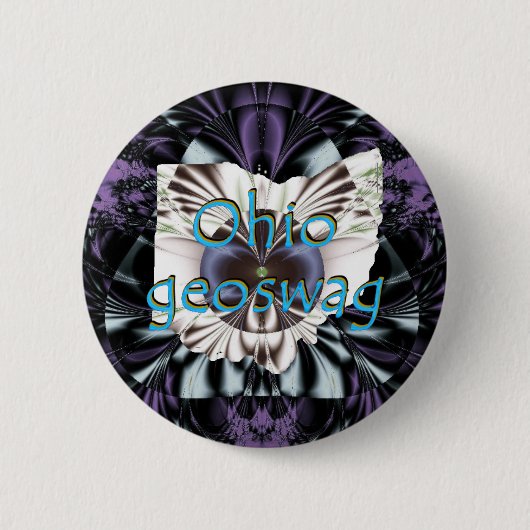 Ohio Geoswag Swags Geocaching Gifts Treasure Ronde Button 5,7 Cm (Voorkant)