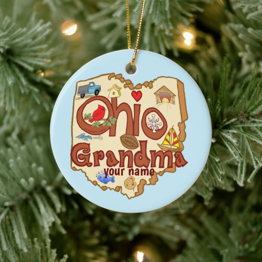 Ohio Grandma Keramisch Ornament (Boom)