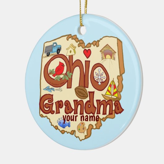 Ohio Grandma Keramisch Ornament (Links)