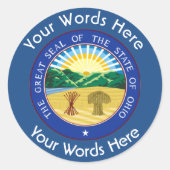 Ohio Great Seal Custom Sticker (Voorkant)