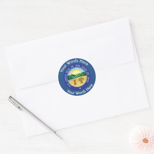 Ohio Great Seal Custom Sticker (Envelop)