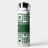 Ohio Green Gingham Waterfles (Achterkant)