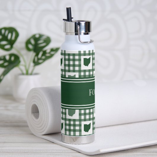 Ohio Green Gingham Waterfles (Yoga (Gedraaid) )