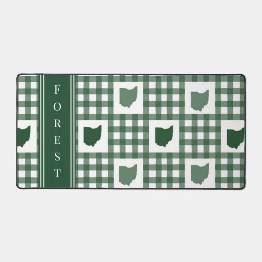 Ohio Groen Gingham Bureaumat (Voorkant)
