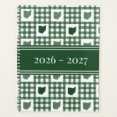 Ohio Groen Gingham Planner (Voorkant)