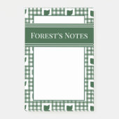 Ohio Groen Gingham Post-it® Notes (Voorkant)