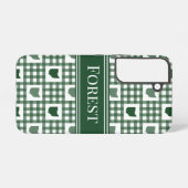 Ohio Groen Gingham Samsung Galaxy Hoesje (Achterkant horizontaal)