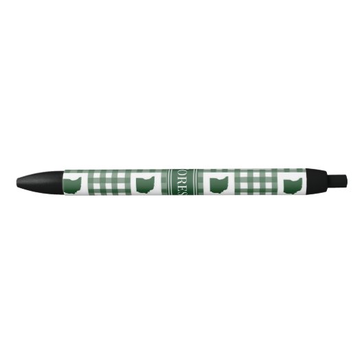 Ohio Groen Gingham Zwarte Inkt Pen (Voorkant)