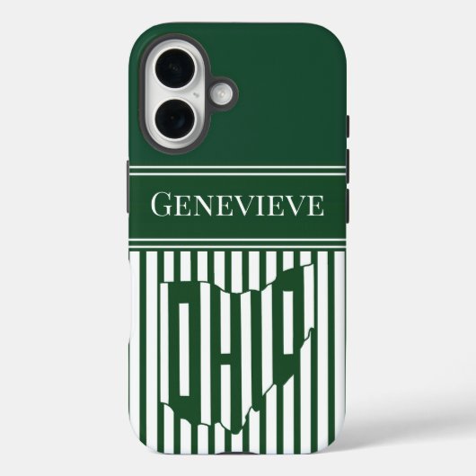 Ohio Groene Streep Case-Mate iPhone Case (Achterkant)
