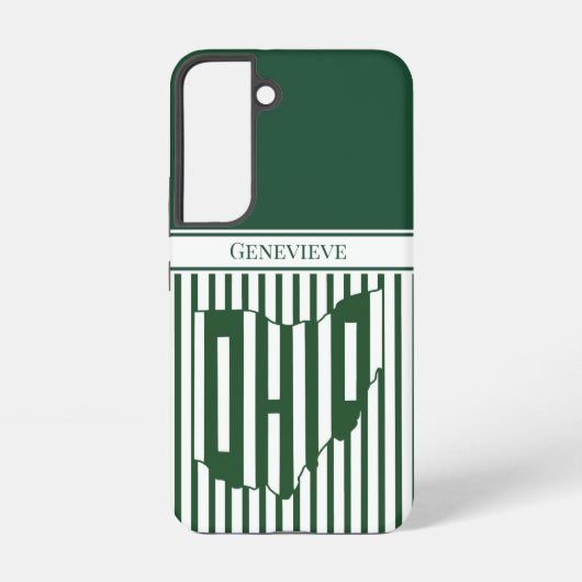 Ohio Groene Streep Samsung Galaxy Hoesje (Achterkant)