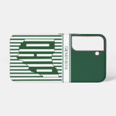 Ohio Groene Streep Samsung Galaxy Hoesje (Achterkant horizontaal)