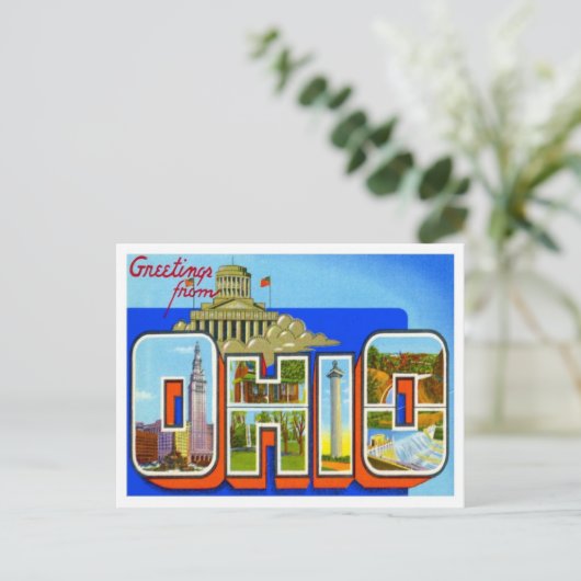 Ohio-groeten uit de VS Briefkaart (Staand voorkant)