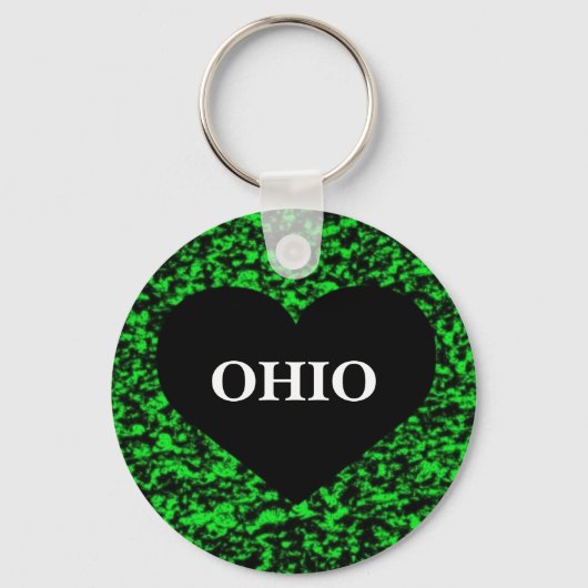 Ohio Heart Green Sleutelhanger (Voorkant)