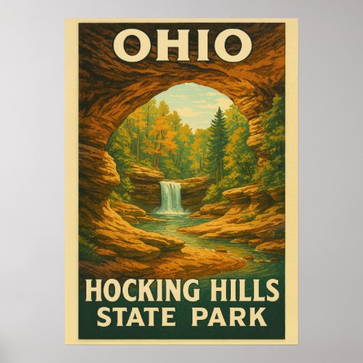 Ohio Hocking Hills State Park V01 Poster (Voorkant)