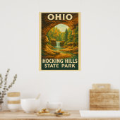 Ohio Hocking Hills State Park V01 Poster (Keuken)