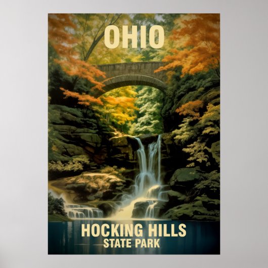 Ohio Hocking Hills State Park V02 Poster (Voorkant)