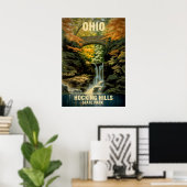 Ohio Hocking Hills State Park V02 Poster (Thuiskantoor)
