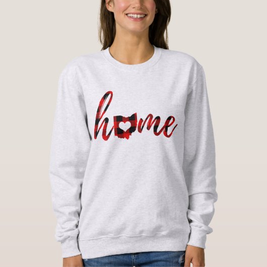 Ohio Home Buffalo Check State Heart Trui (Voorkant)