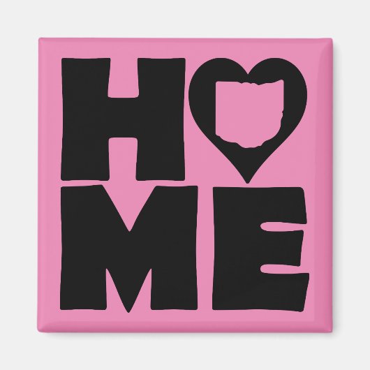 Ohio Home Heart State Koelkastmagneet Magneet (Voorkant)