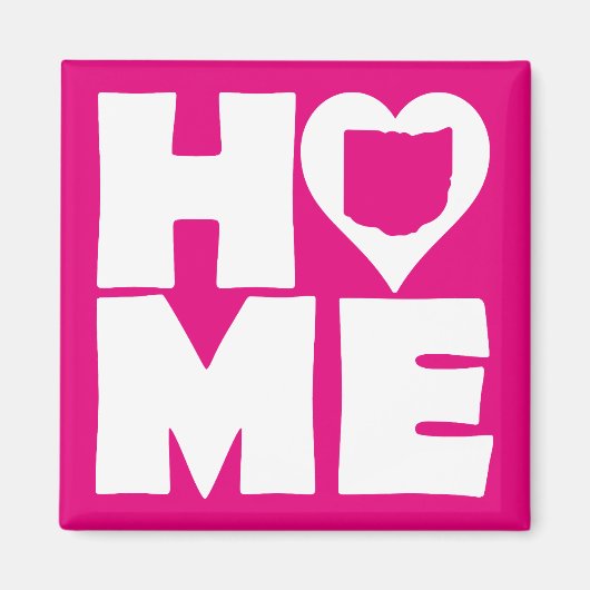Ohio Home Heart State Koelkastmagneet Magneet (Voorkant)