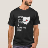 Ohio Home is waar het hart Hamilton County is T-shirt (Voorkant)