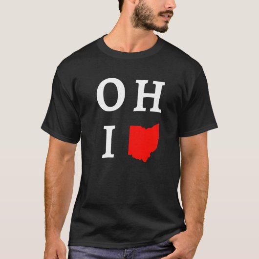 Ohio Home Shape State T-shirt (Voorkant)